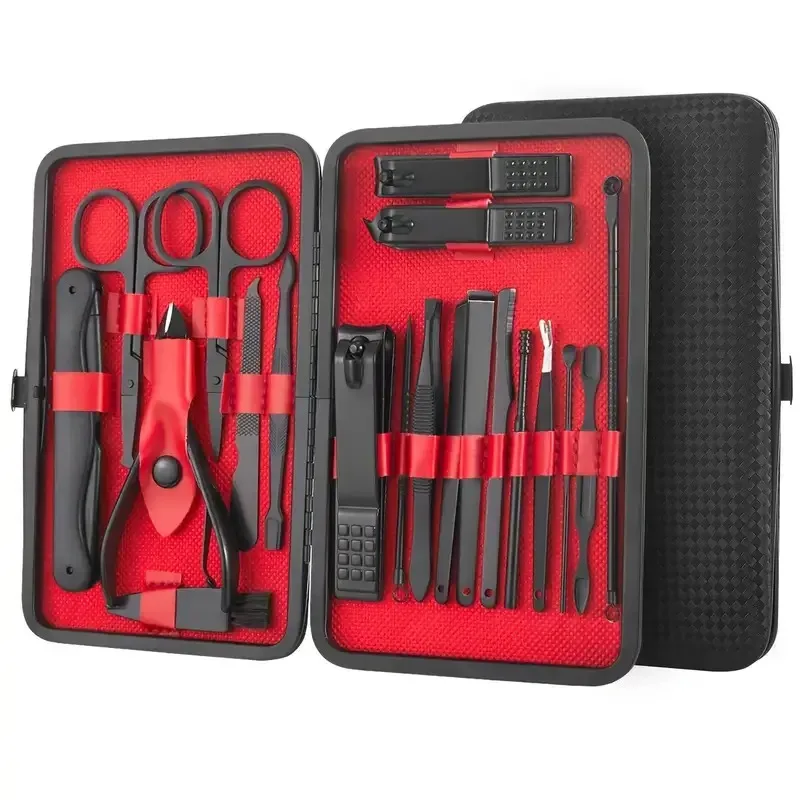 Professional Manicure & Pedicure Set - Travel-Ready Nail Care, Precision Clippers & Cutters, No Power Needed