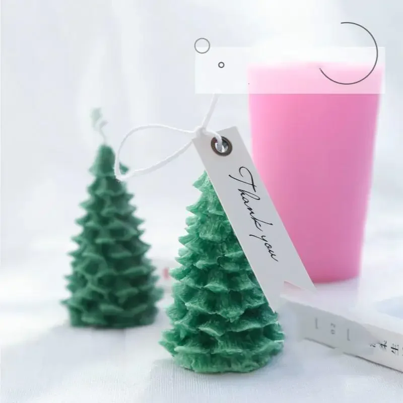 

Christmas Tree Silicone Candle Mold DIY Gypsum Plaster Mold Cedar Shape Silicon Molds for Candle