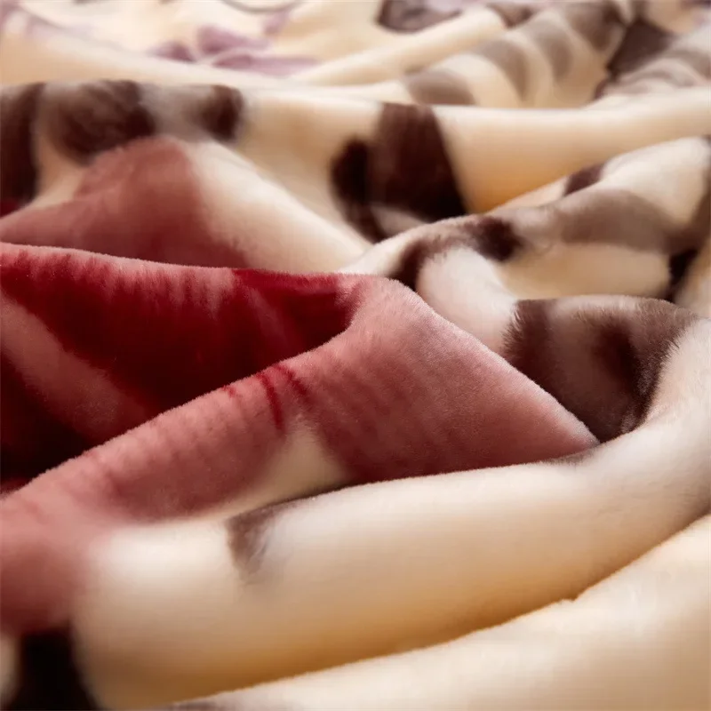 Quality Quilt Double Layer Raschel Mink Weighted Blanket Throw Winter Thick Bed Soft Warm Heavy Fluffy Throw Blankets Stitch 이불