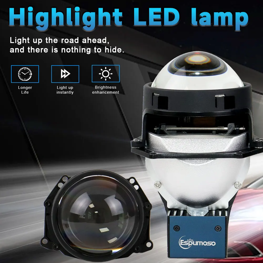 

260W 3Inch Bi LED Headlight Projector Lenses LED Lights Angel Eyes For Hella 3R Car Lights Auto Headlamp 6000K Styling