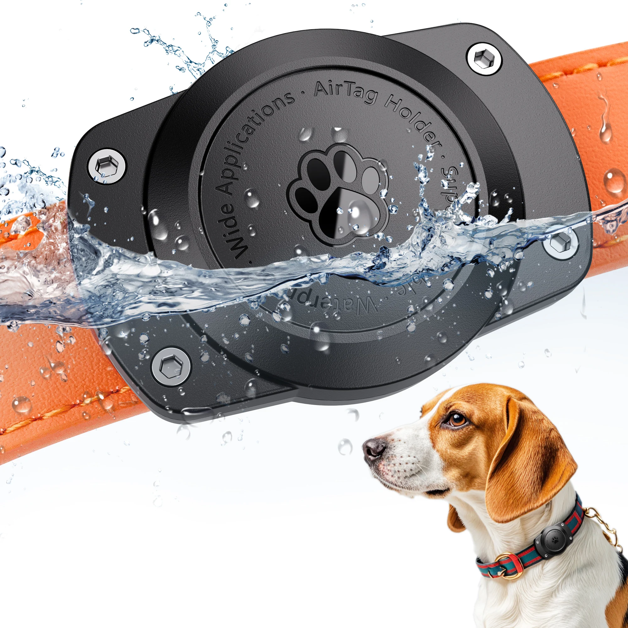Para Apple Airtag soporte para Collar de perro IPX8 impermeable Ultra duradero collares para perros y gatos funda AirTags para todos los anchos de collares