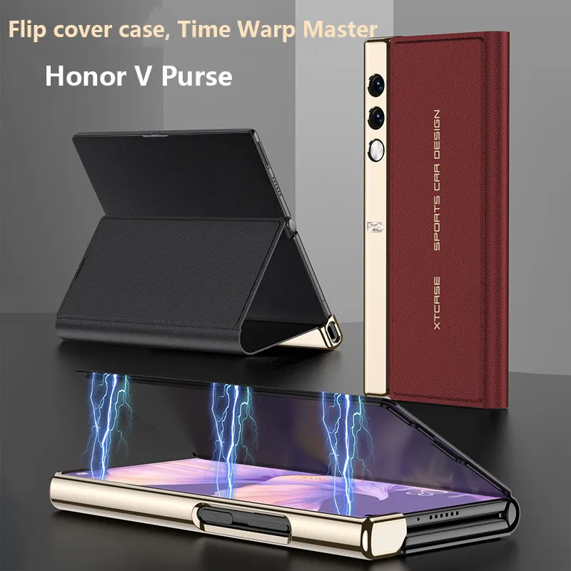 

Luxury Plating Fold Case For Honor V Purse 5G Flip Book Leather Magnetic Protection Cover