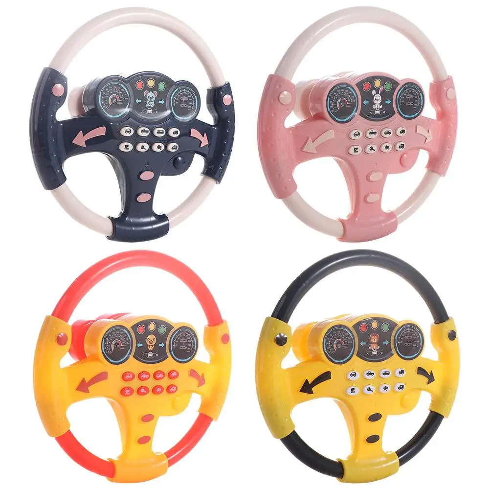 Copilotos carrinho de simulação volante brinquedos elétrico multifuncional simular condução carro brinquedo montessori interativo