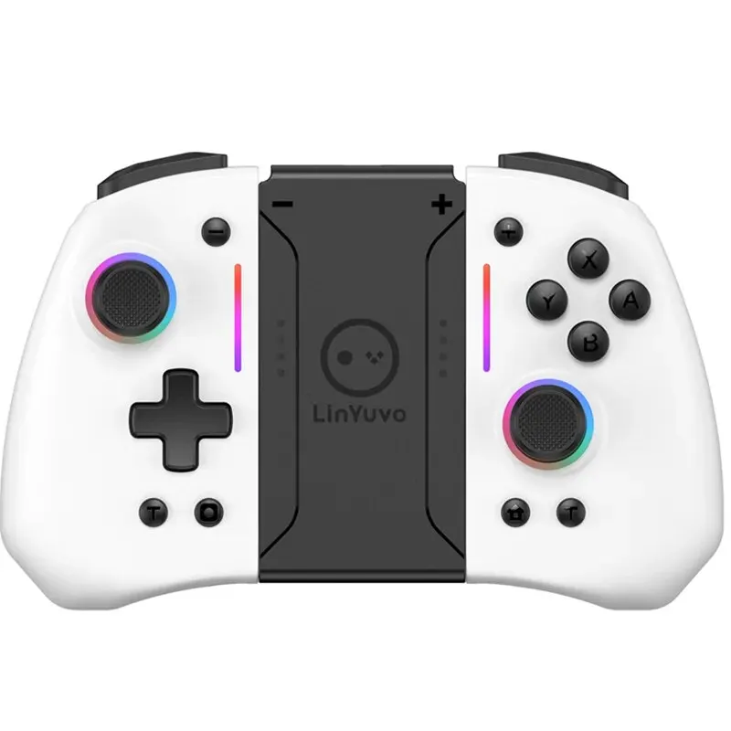 LinYuvo KS42 Meteor Light Joy-pad sem fio com luzes RGB de 8 cores para Switch/Lite/OLED, com programável, Turbo e vibração