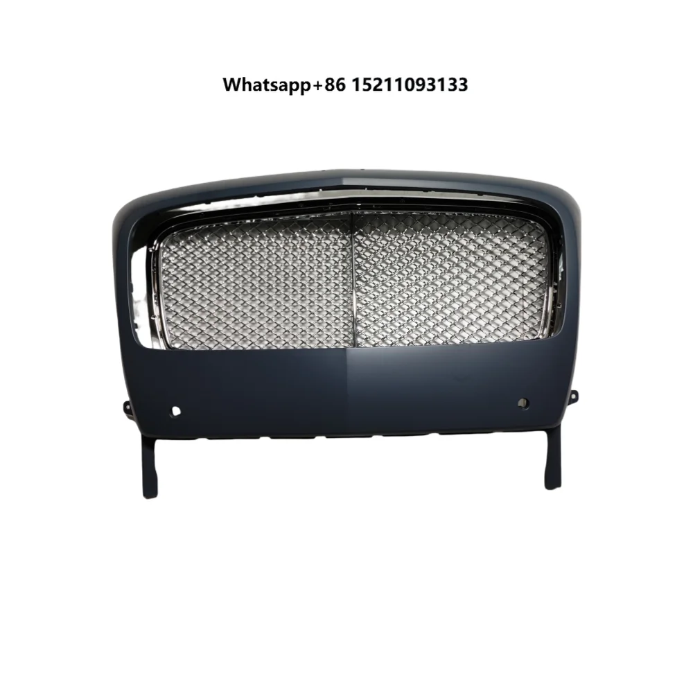 Front Chrome Grille Trim with License Plate Frame Center Net Outside Frame