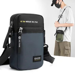 Çok ince Mini omuz çantaları 2023 siyah Messenger güçlü kumaş çantalar kısa telefon minimalizm tarzı CrossBody çanta İşlevli