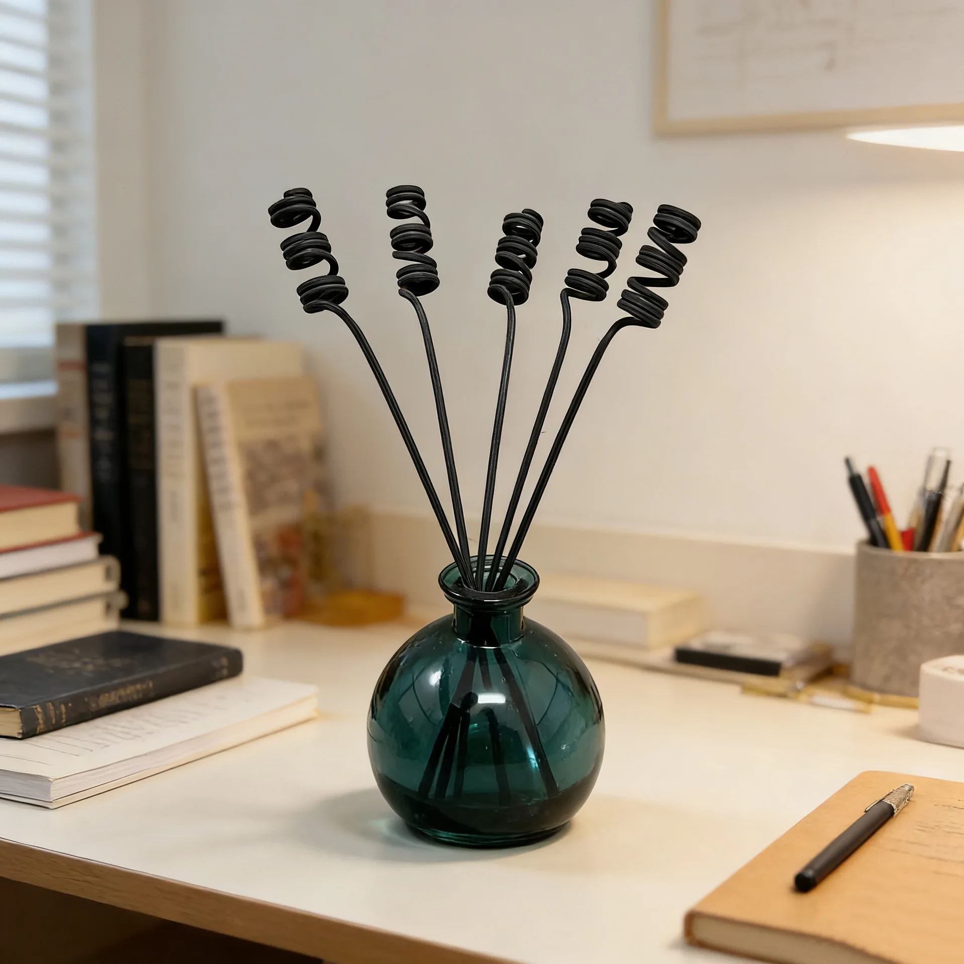 50pcs Handmade Wooden Essential Oil Volatile Sticks for Reed Diffuser Bottle,Aromatherapy Artifact Bend Shaped Rattan Sticks