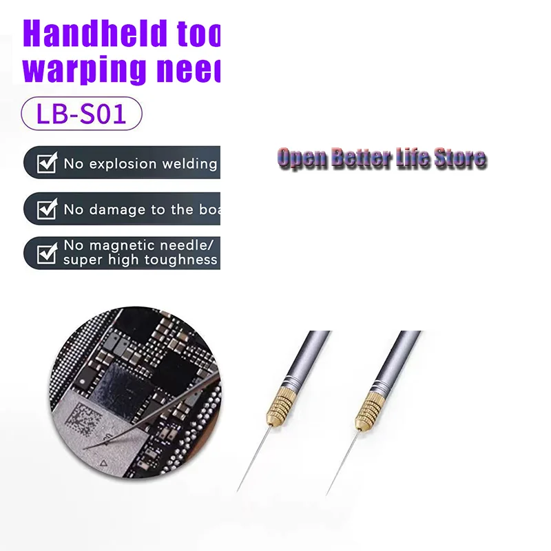 مقبض سكين محمول خفيف للغاية، إبرة غير مغناطيسية، تصميم آمن مدمج دقيق لأداة يدوية لإصلاح رقاقة الإلكترونيات #1