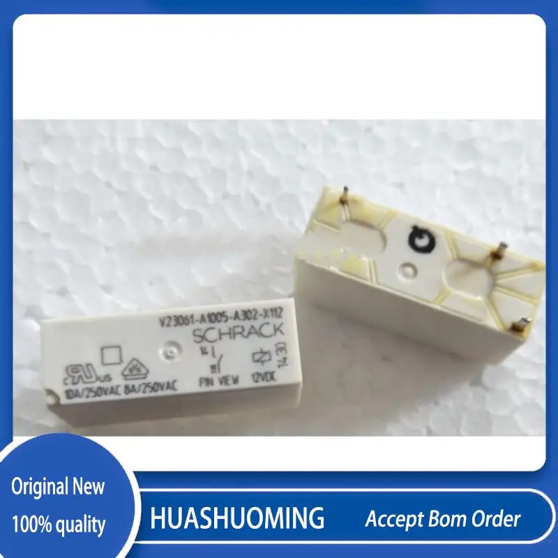 New 5Pcs/LOT   V23061-A1002-A302 5VDC V23061-A1004-A302 9VDC  V23061-A1005-A302 12VDC V23061-A1007-A302 24VDC 4PINS 8A