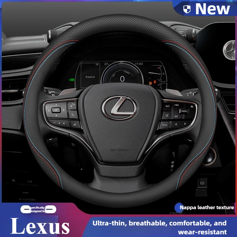 

Leather Car Steering Wheel Cover for Lexus NX350 RX NX RX450h LX600 LBX ES NX250 ES350 RX350 RX350h 2021 2022 2023 2024 2025