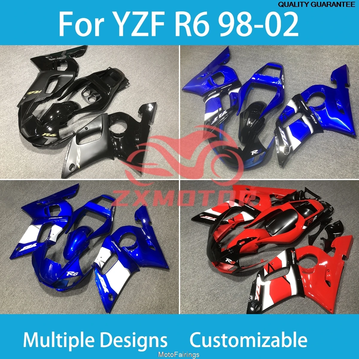 

Fits YZF R6 1998 1999 2000 2001 2002 Full Fairings for Yamaha YZF R6 98 99 00 01 02 Motorcycle ABS Cowling Injection Fairing Kit