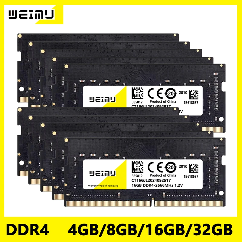 Wholesale 10Pcs DDR4 4GB 8GB 16GB Laptop Memoria Ram 2133 2400 2666 3200Mhz PC4 17000 19200 21300 Sodimm Notebook Memory RAM