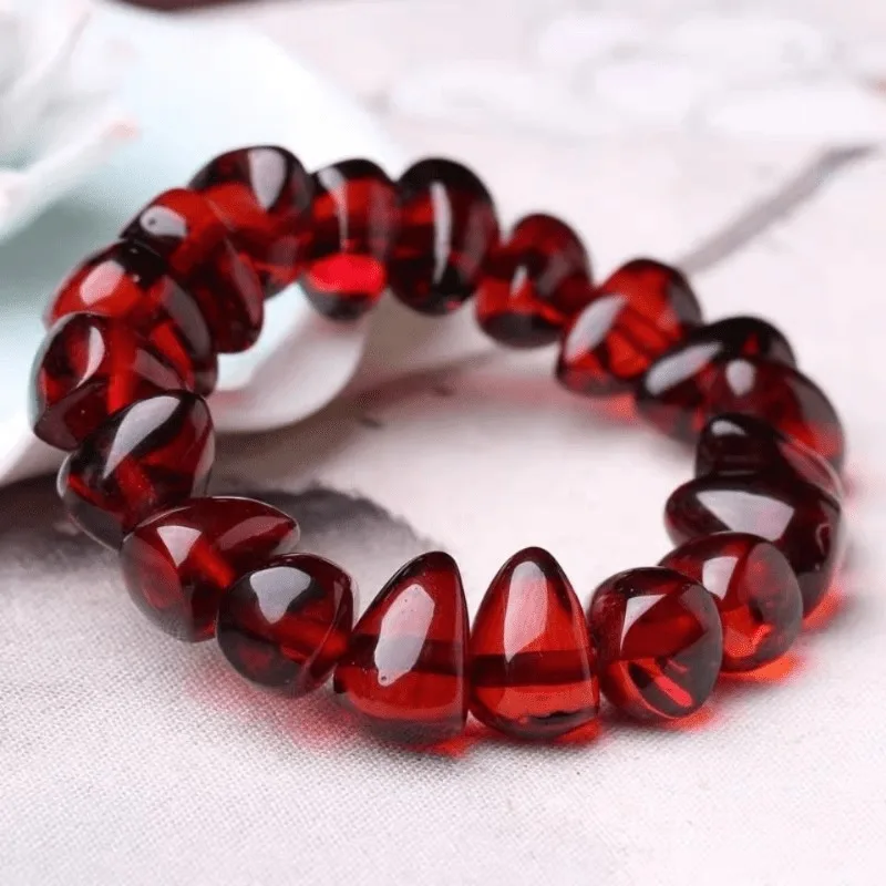 

Amber and Blood Beeswax Bracelets - Men's and Women's Accessories
