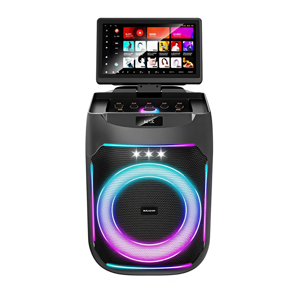 High Power Sound Speaker Karaoke Audio System 80W 8inch Wireless With LED 11.6