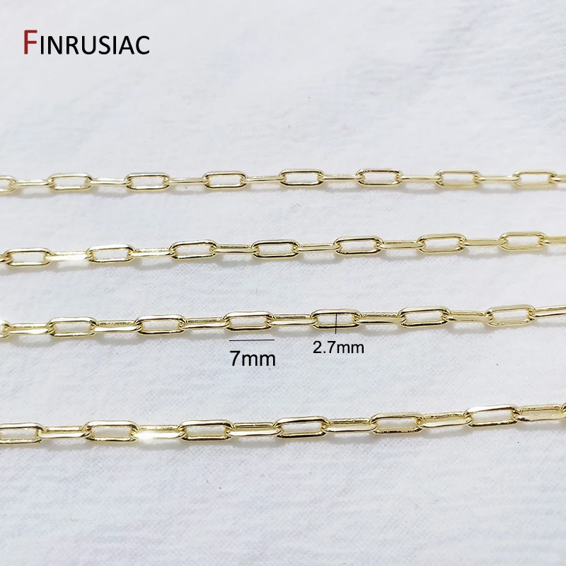 DIY Jewellery Crafts Chain Spool Wholesale 14K Gold Plated Metal Chains For Jewelry Making Handmade Bracelets Necklaces Parts