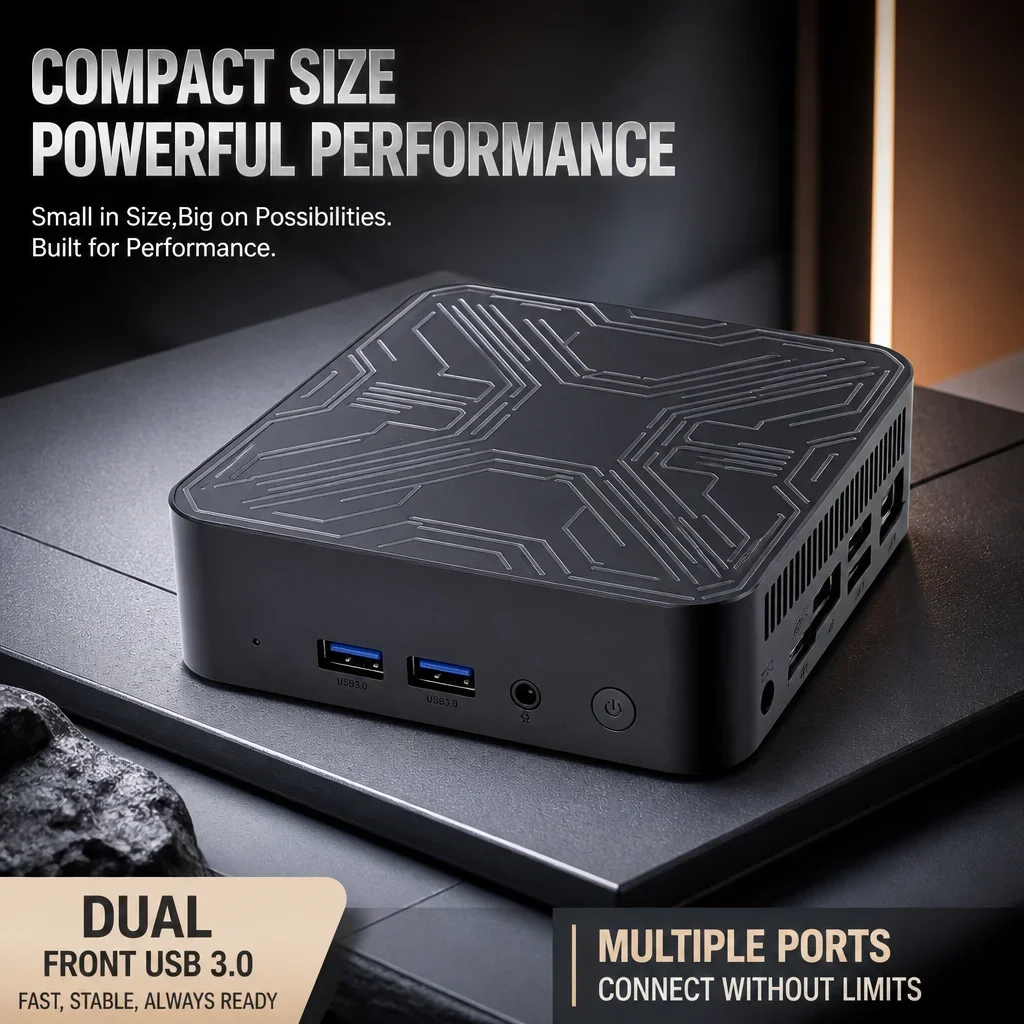 2026 New Mini PC Intel Core I9 10980HK Portable Mini PC 16GB 128GB RAM 1TB SSD Gaming Computer WiFi6 Desktop PC