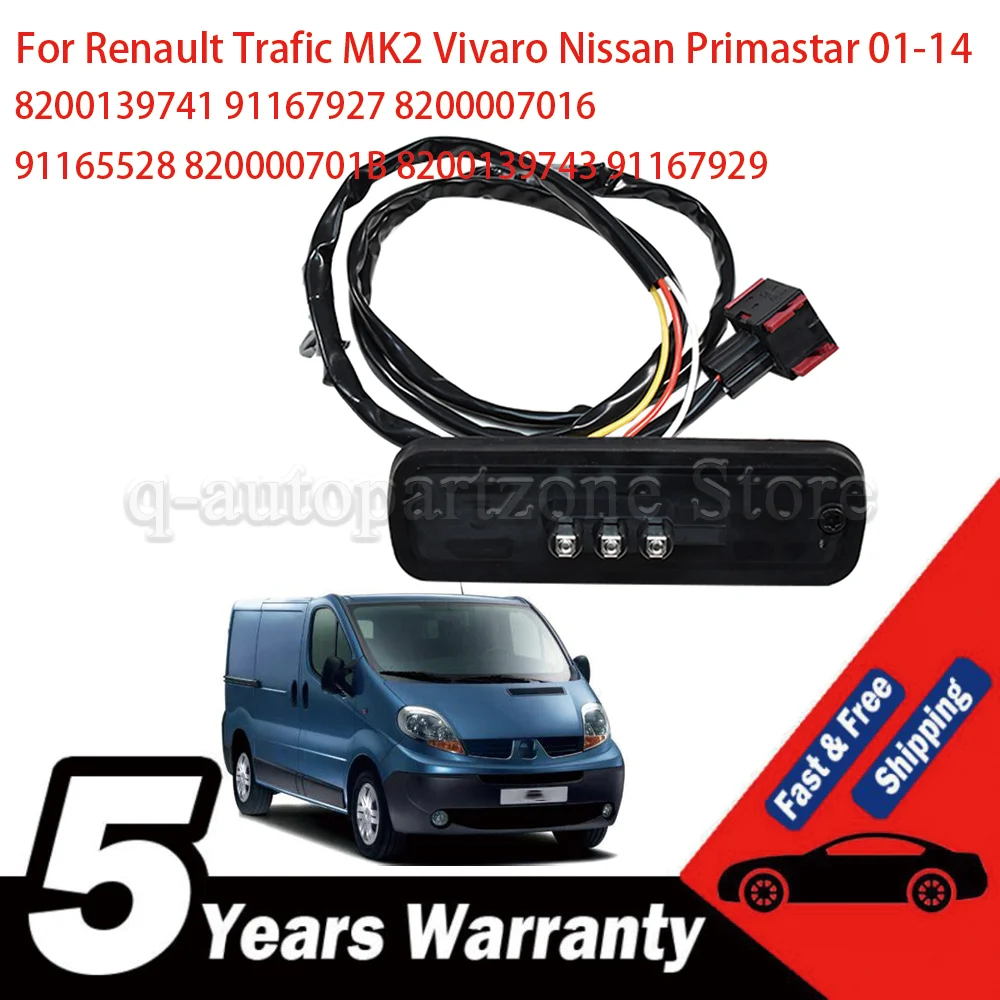 

For Renault Trafic MK2 Vivaro Nissan Primastar 01-14 Side Loading Door Contacts Central Locking 8200139741 91167927 8200007016