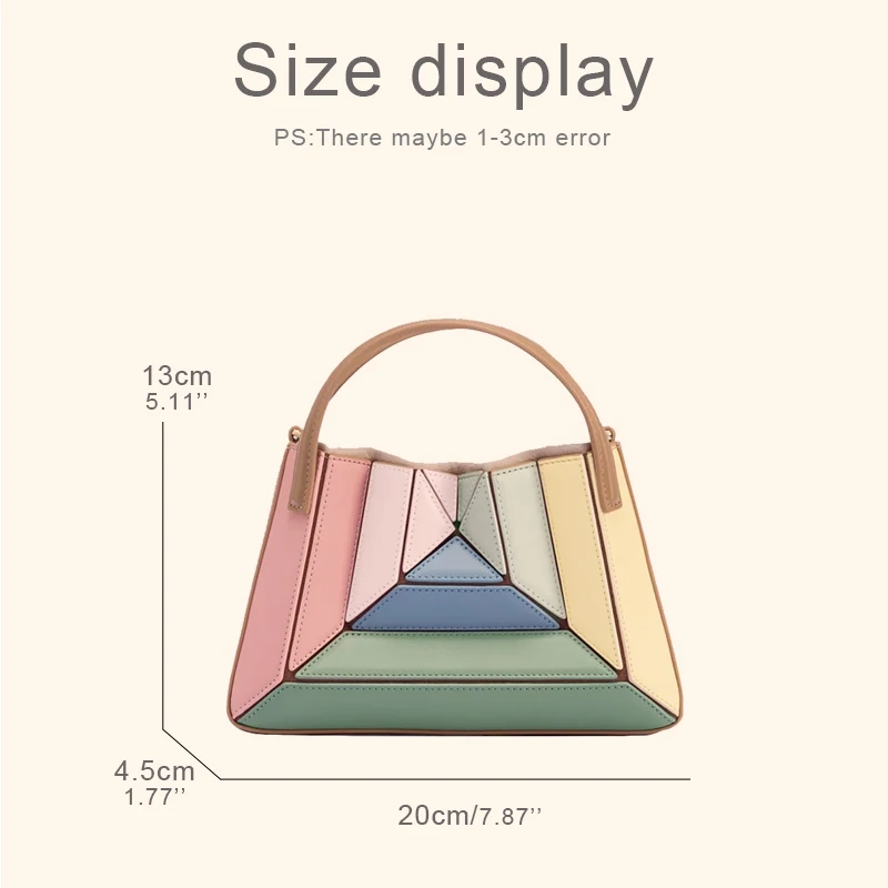 Fashion Sling Bags For Women 2023 New In Handbags And Purses Luxury Designer PU Contrast Stitching Decoration Small Shoulder Bag