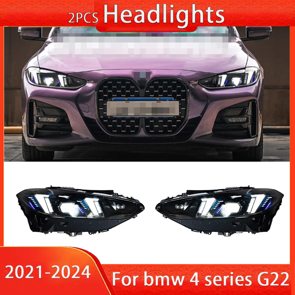 

Для BMW 4 серии G22 фары 2021-2024 4-й серии светодиодные лазерные фары светодиодные DRL сигнальные автоаксессуары Стайлинг автомобиля