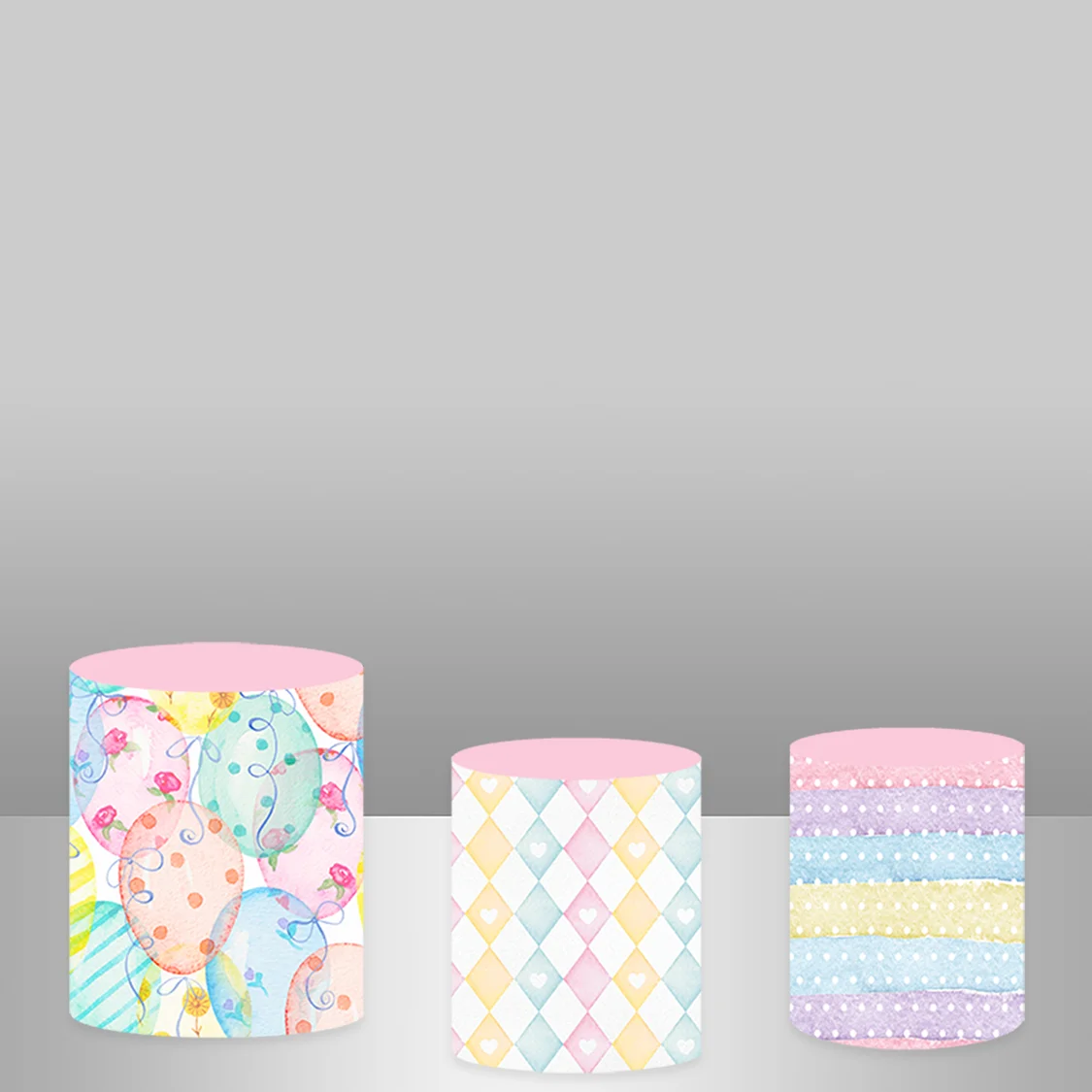 الوردي السيرك دائرة جولة خلفية غطاء الكرتون الحيوانات كرنفال استحمام الطفل عيد ميلاد خلفية عمود اسطوانة يغطي