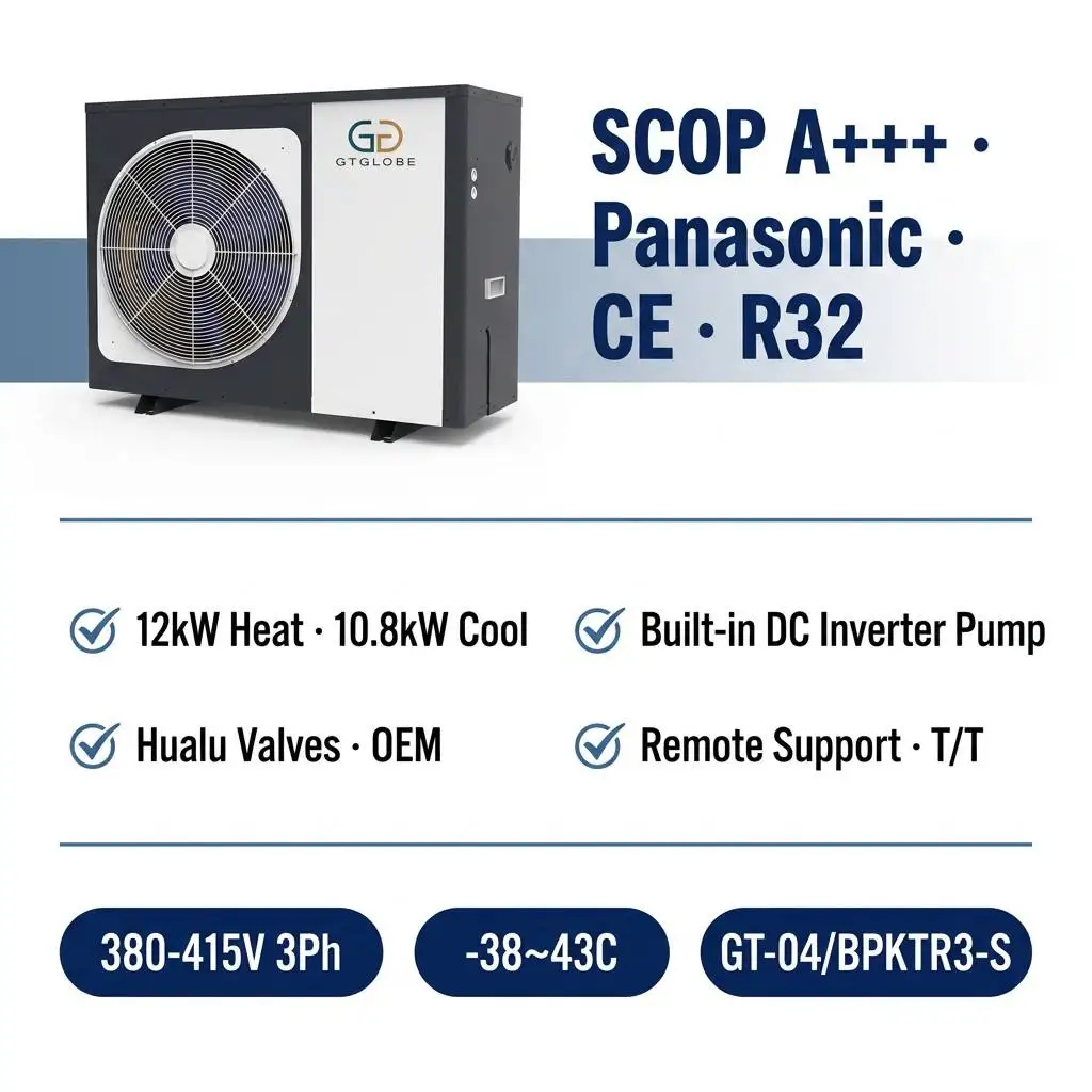R32 Air Source Heat Pump Monobloc 12kW DC Inverter Radiator Retrofit European Distributor Supply CE Certified High Efficiency