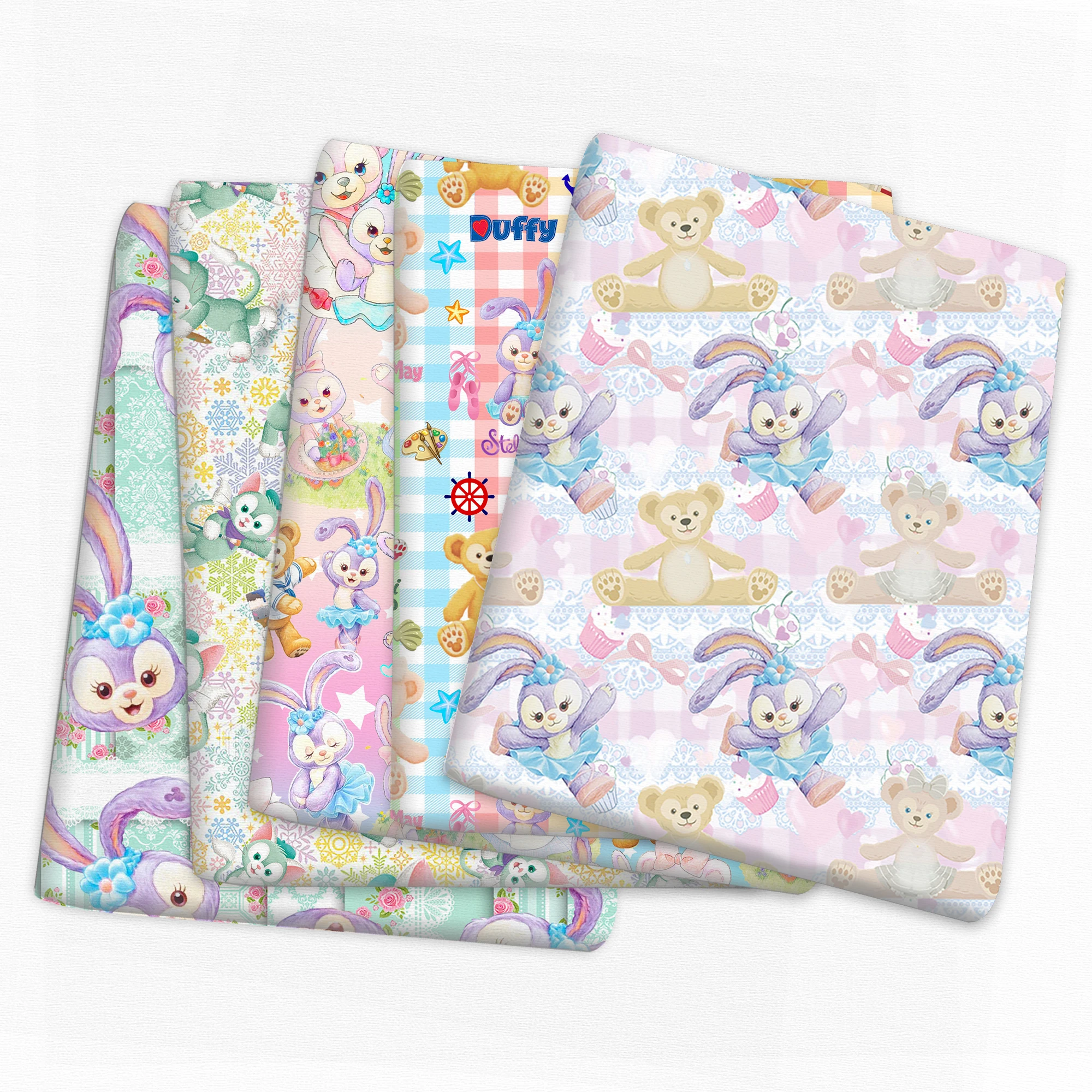 Disney Duffy bear Stellaroo 50*145cm Polyester Cotton Fabric Sewing Quilting Fabric Needlework Material DIY Handmade