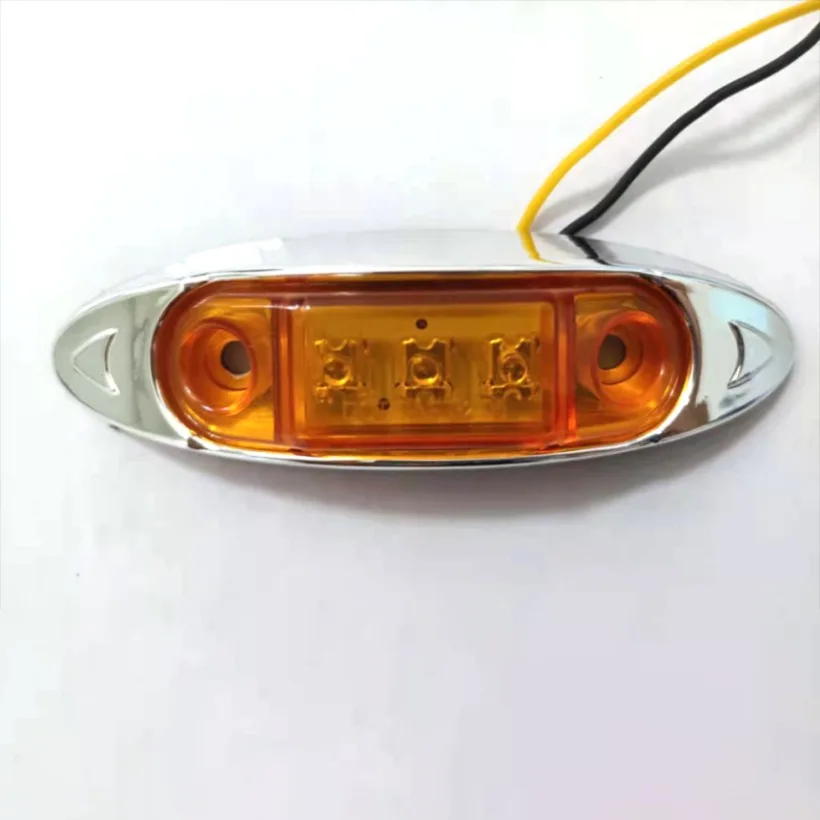 10/30V 3LED Side Marker Lights for Trailer Trucks Caravan Side Clearance Marker Light Lamp Led Red White 2PC