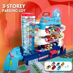 Electric Lifting Rail Car Parking Lot Track Car Racing Multi Story Car Toys Adventure Game Interactive Train Educational Toys