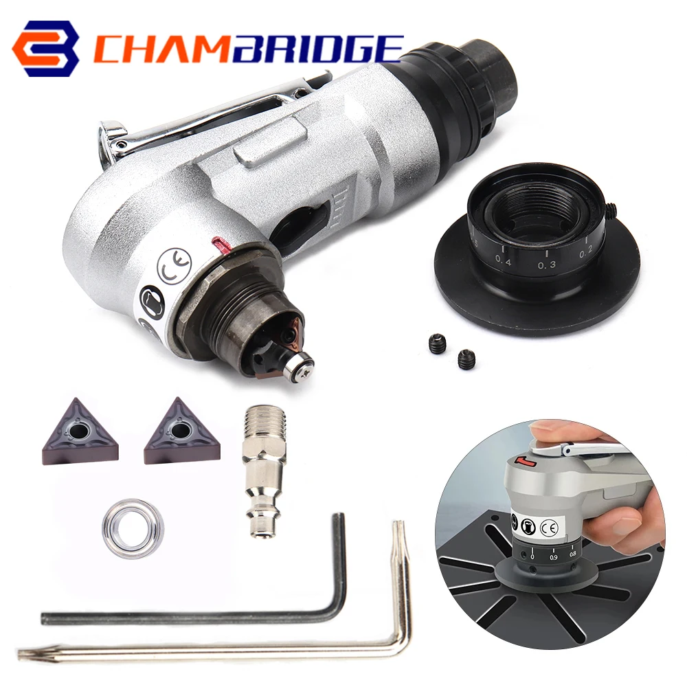 Mini Pneumatic Chamfering Machine Portable Metal Trimming 45 Degree Hand-held Machine Beveling Deburring Tool With Accessories