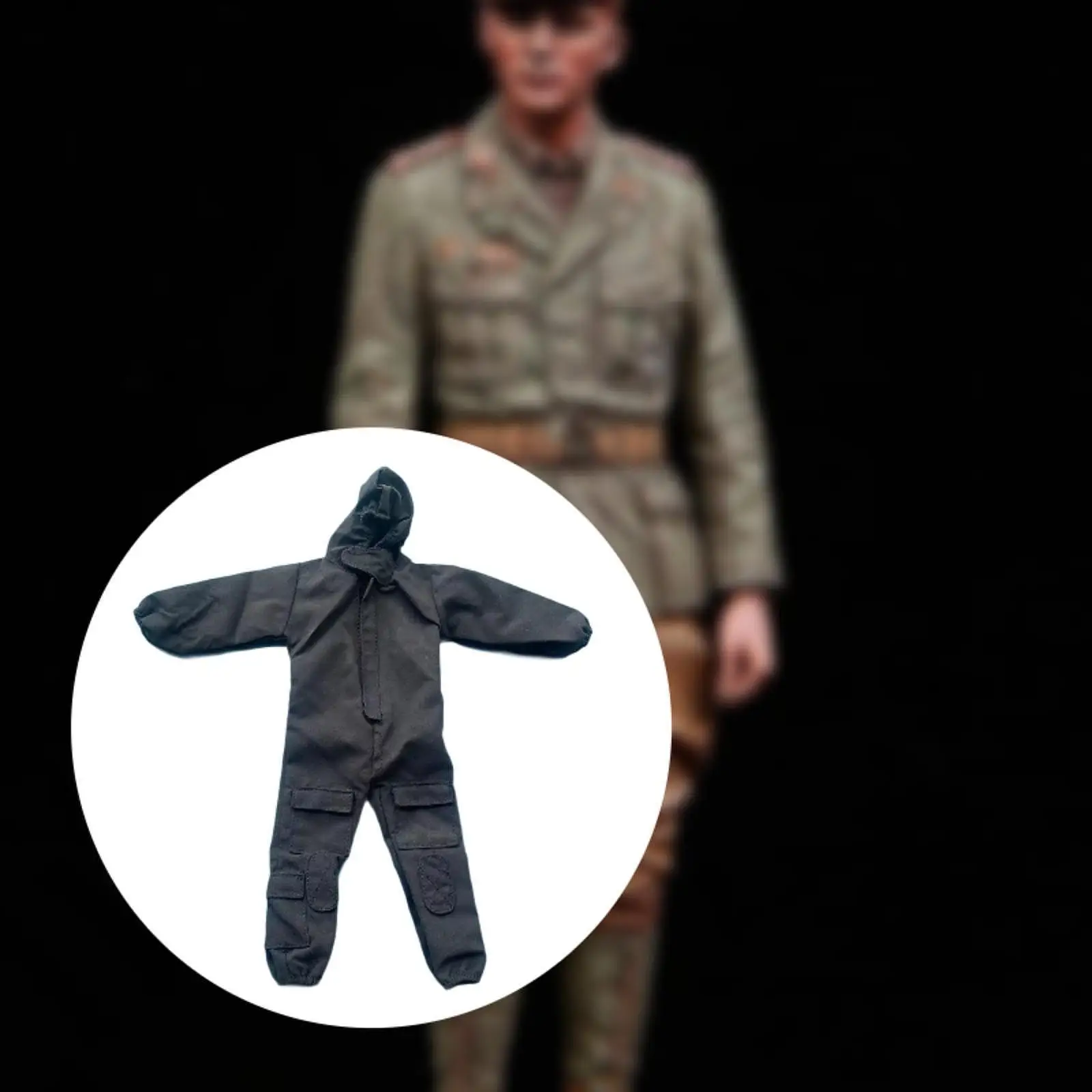 

1/6 Jumpsuit Dress up Costume Miniature Workwear for 12in Dress up Figures Doll