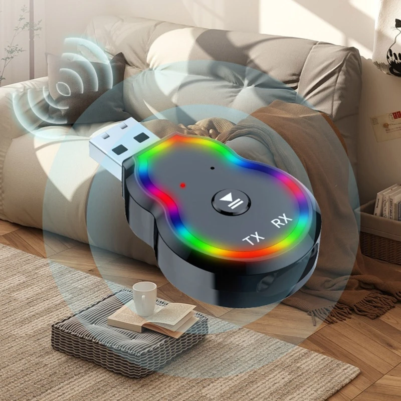 ブルートゥースと互換性のある5.3アダプター,ステレオミュージックトランスミッター,デスクトップ,ラップトップ,コンピューターのヘッドフォン用レシーバー