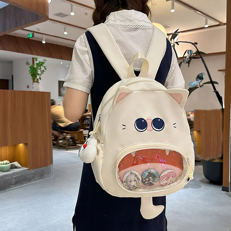 Funny Capybara Itabag Y2K Backpacks Student Transparent Backpacks Personalized Cartoon Animal Backpack Parent High Capacity Bag