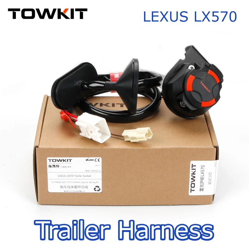 

For LEXUS LX570/LX470 Trailer Wiring Harness Eur 13/7 pin trailer RV tail light signal Australia 12/7 pin Trailer Plug Socket