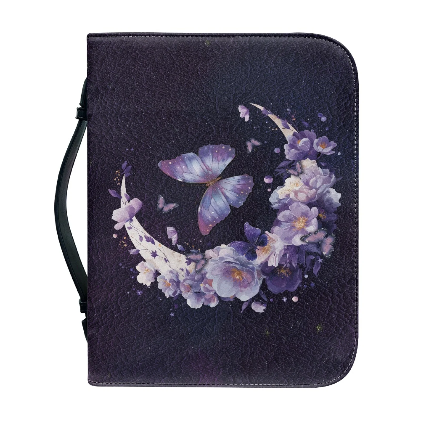XIXIRIMIDO Moon and Floral Pattern Protective Bible Protector for Women Zippered Handle Bible Cover 2026 Trending