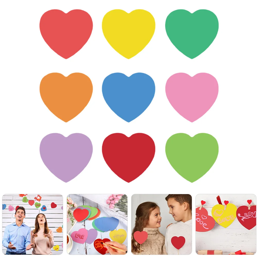 

108Pcs Heart Shaped Paper Cutout Assorted Colors Valentine Classroom DIY Craft Notes Bulletin Board Decor Heart Die Cuts