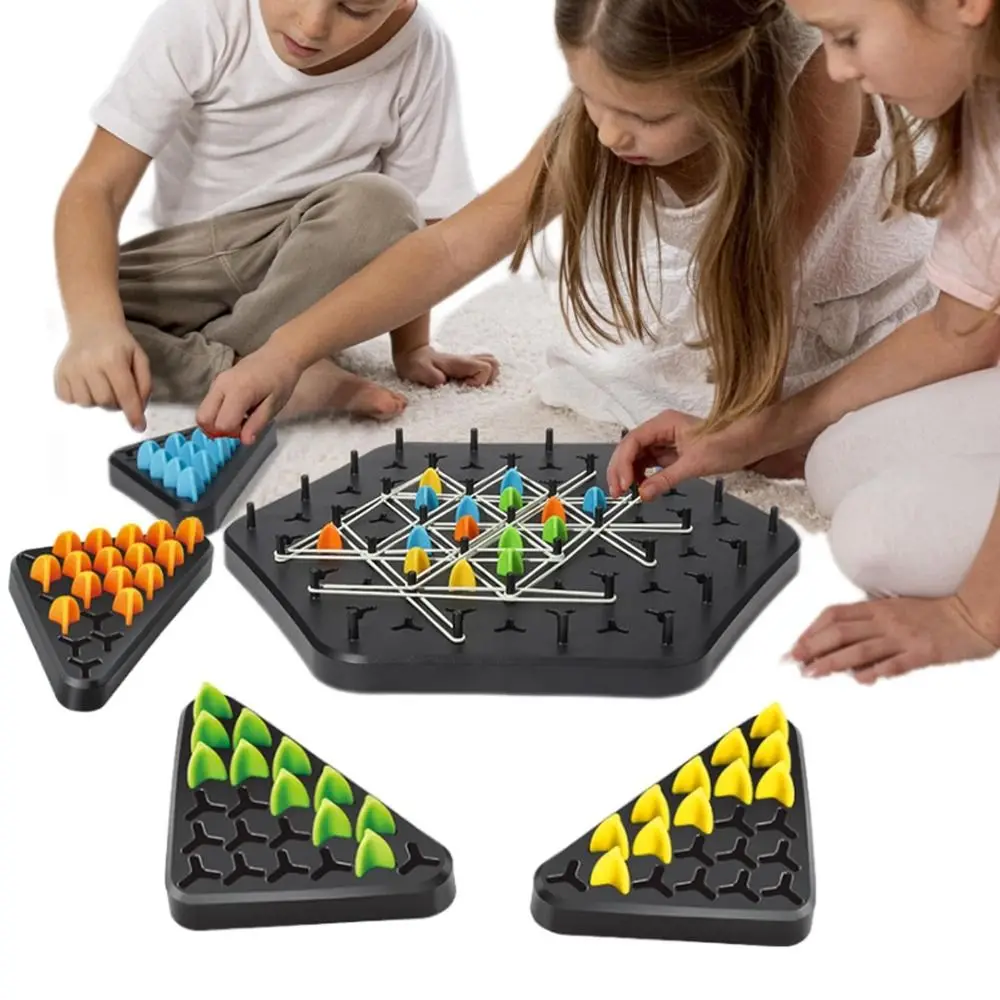 Chain Triangle Chess Game Chain Triangle Game Exercise Thinking Toys Puzzle Triangle Chess Chain Chess Interactive Peg Game