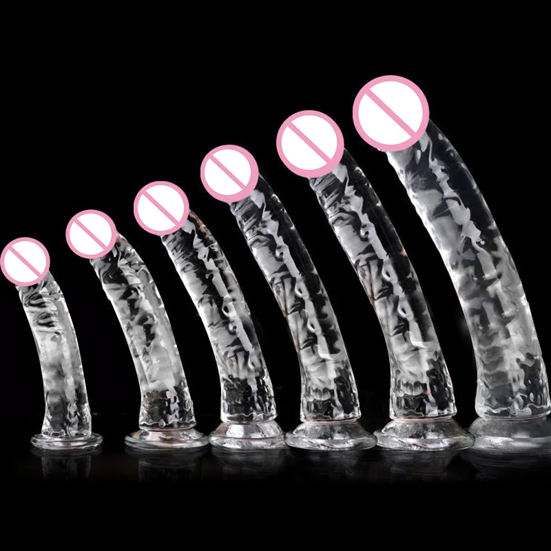 Transparent Realistische Penis Weibliche Masturbator Klitoris Stimulator Big Dick Penis Butt Plug G-punkt Sex Spielzeug Für Frauen Sex Shop18