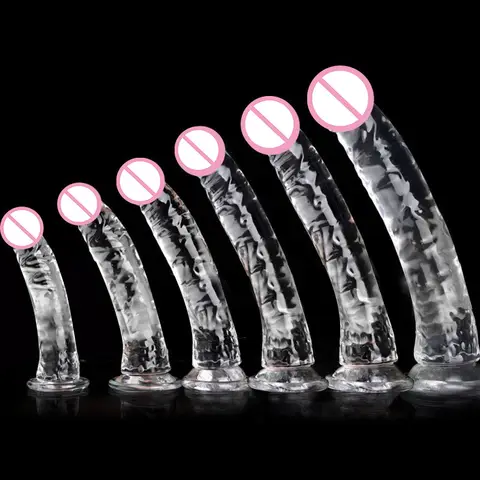 Transparent Realistic Peniss Female Masturbator Clitoral Stimulator Big Dick Peniss Butt Plug G Spot sexx Toys For Women sexx Shop18