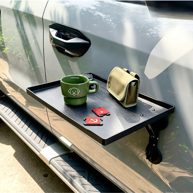 Car Folding Camping Tables Foldable Side Hanging Multifunctional Shelf Outdoor Camping Table Folding Durable Shelf Boards Hiking