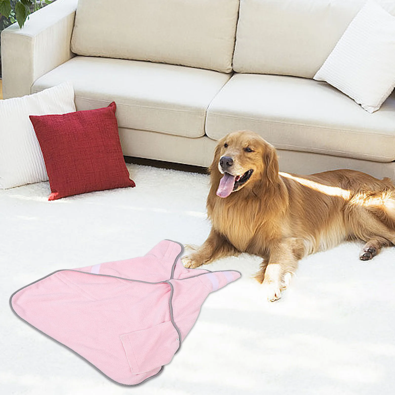 

Pet Quick-drying Bath Towels Dog Wearable Clothing Bathrobes Fiber Clothes Bridegroom Fast