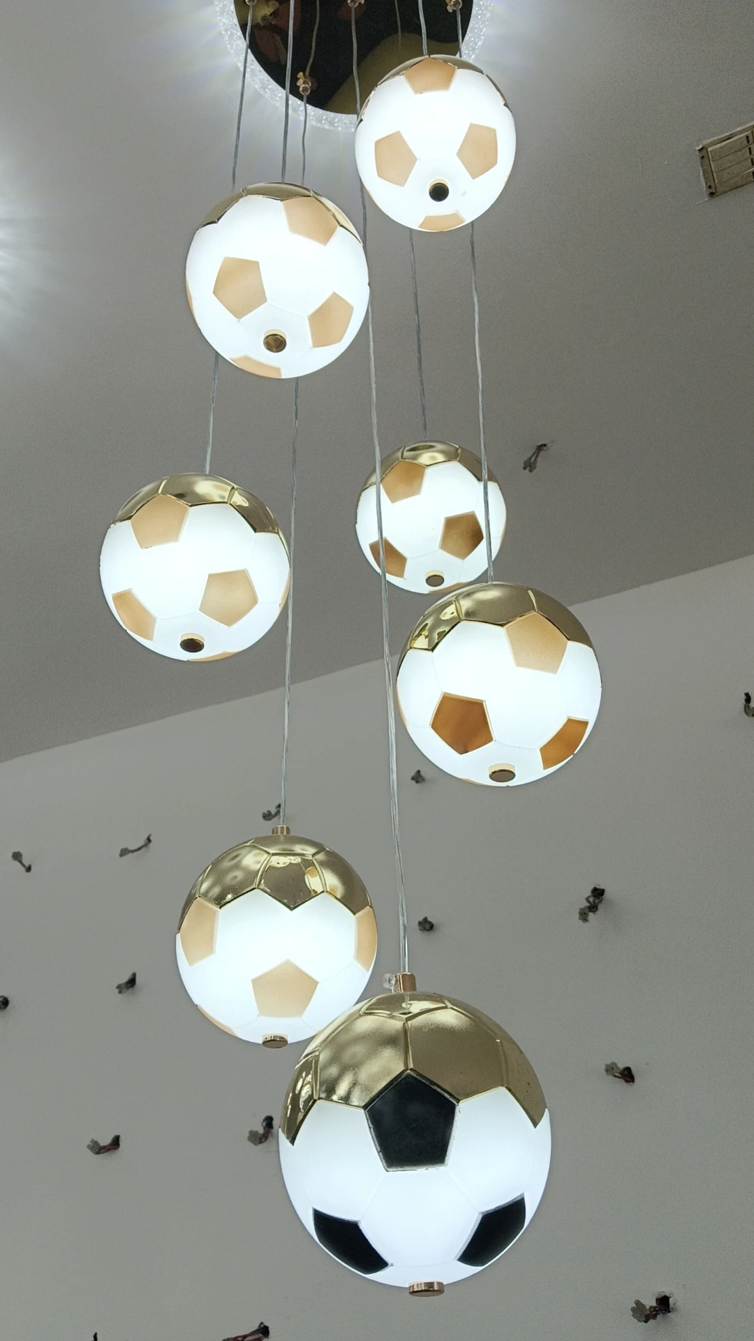 Modern Minimalist Ceiling Football Bar Club Long Chandelier Loft Villa Light Luxury Loft Apartment Living Room Large Chandelier