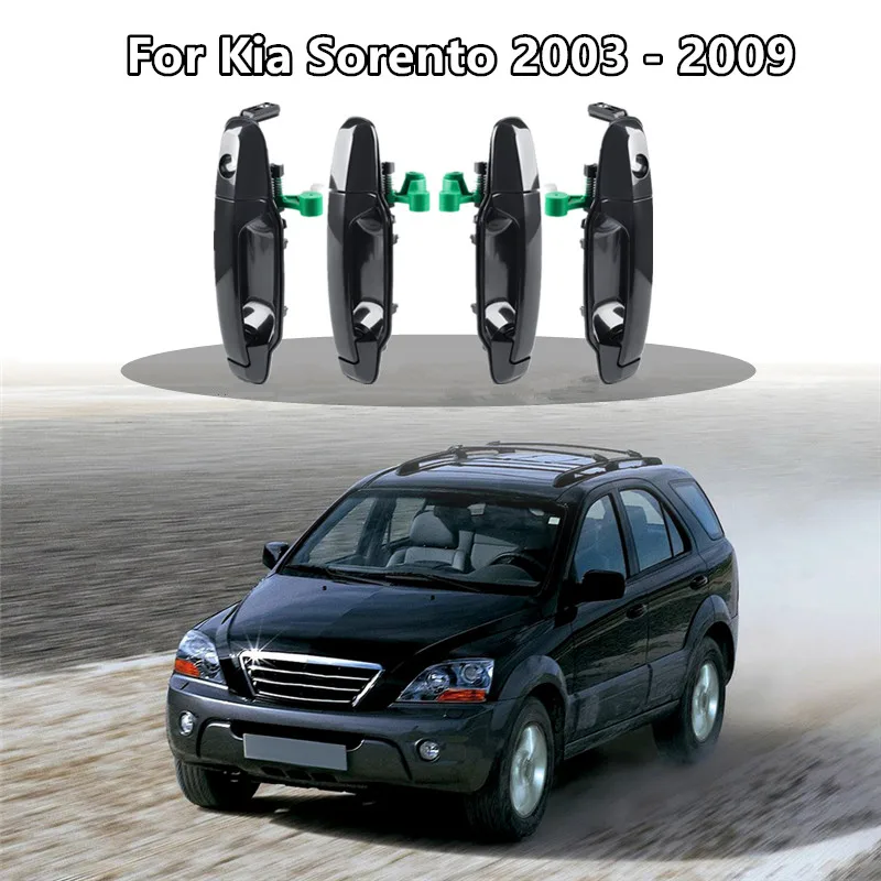 Exterior Door Handles For Kia Sorento 2003 - 2009 Replaces 82650-3E000 81158 81155 Front Rear Left & Right Outside Door Handles