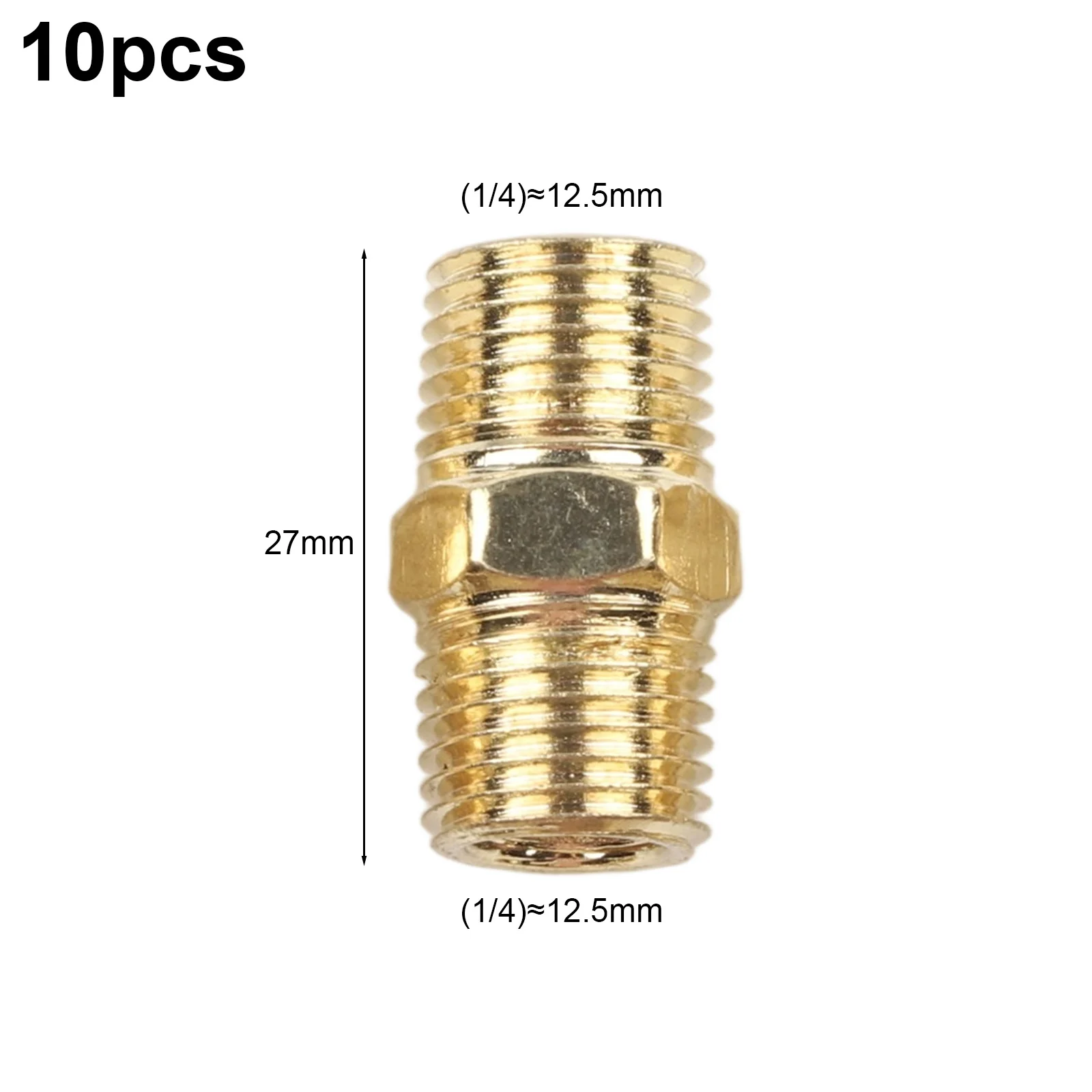 Plumbing Connections 27mm Size Brass Pipe Adapter Male To Male Pipe Adapter Male To Male Adapter Hex Nipple Fitting
