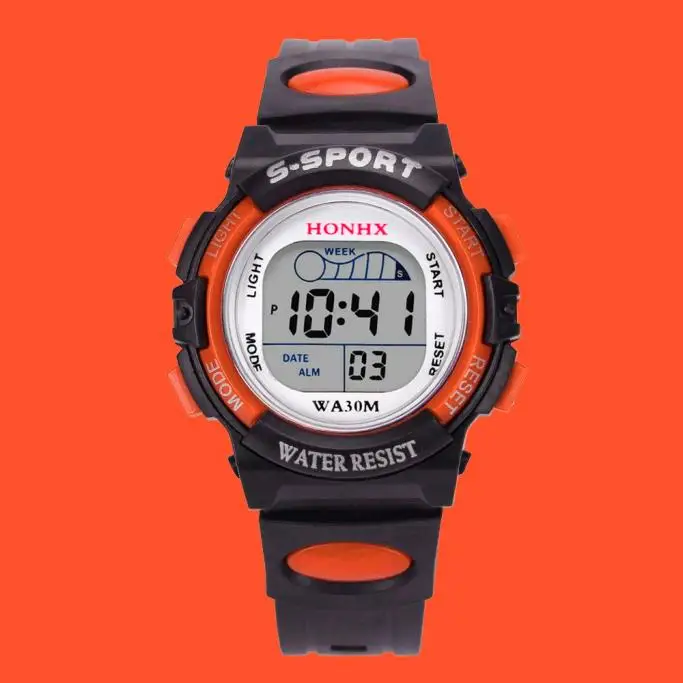 Children Boys Digital LED Sports Watch Kids Alarm Date Watch Gift Digital sport Watch For Children montre enfant fille