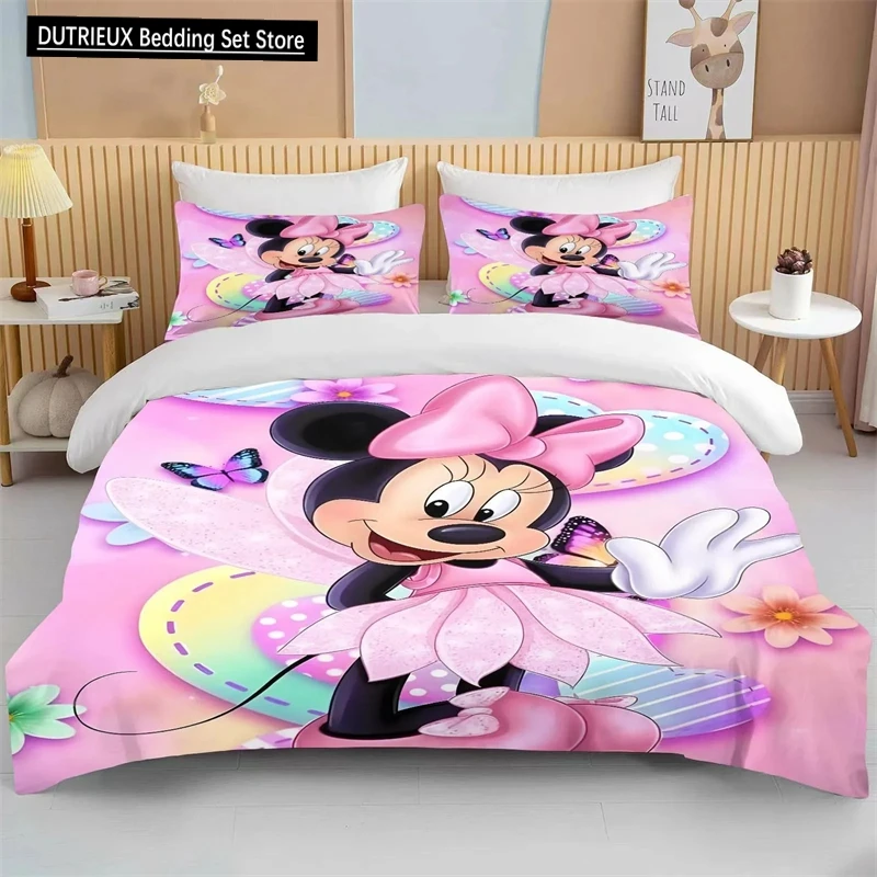 

Mickey Minnie Duvet Cover Bed Two Piece Three Piece Set Suitable King Size Full Size Pillowcase Quilt Cover Sewing