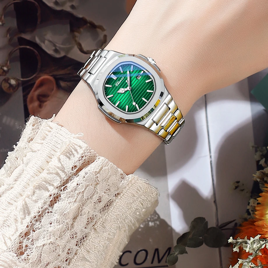 2024 New CHENXI Watch Women Fashion Elegant Silver Stainless Steel Strap Quartz Wristwatch Ladies Watch Gift Relogio Feminino