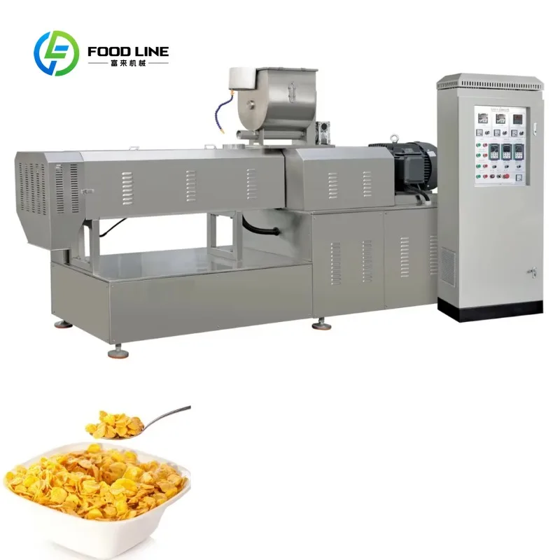 Customized Twin Screw Extruder Puffed Corn Snack & Chips Making Machine for Food Factory Puffed Food Processing Production Use