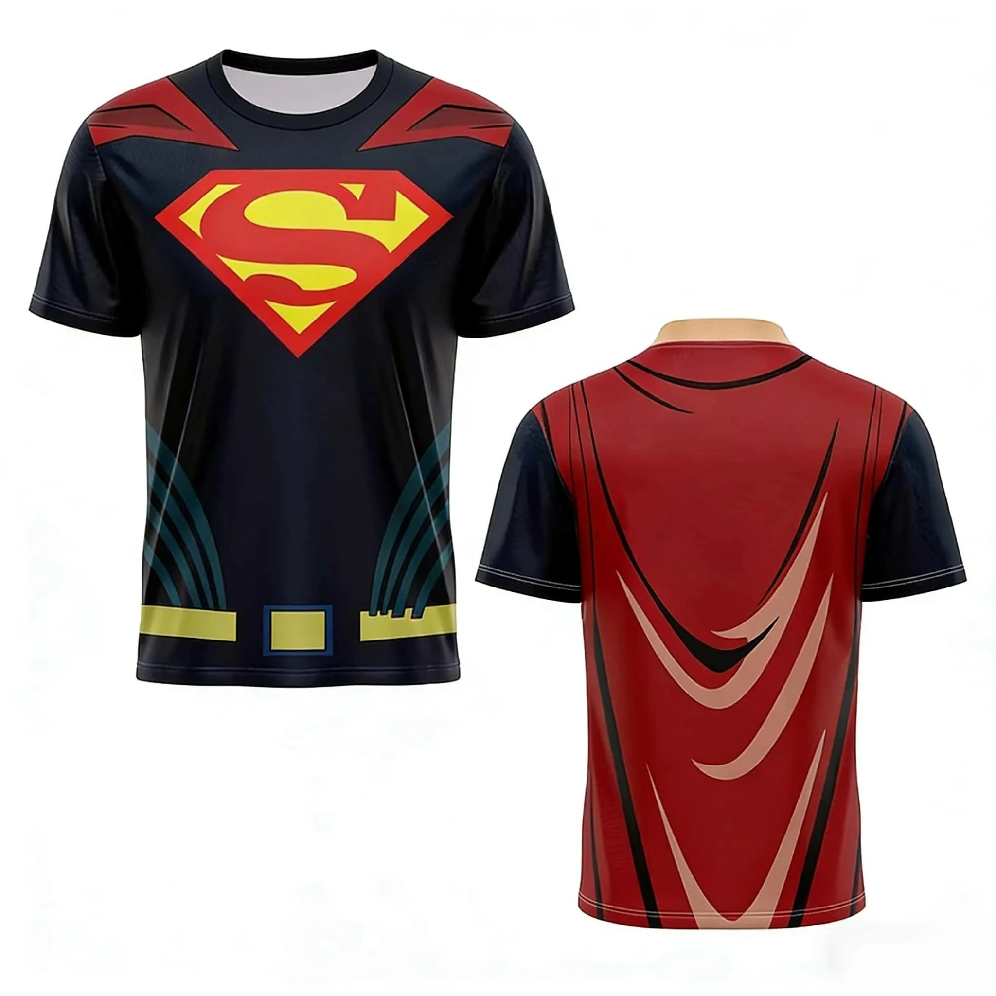 Camiseta Deportiva de Secado Rápido con Diseño de Superman para Hombre, Estilo Moderno, Gran Venta 2026, para Niños y Adultos, Ropa de Anime de Superhéroes
