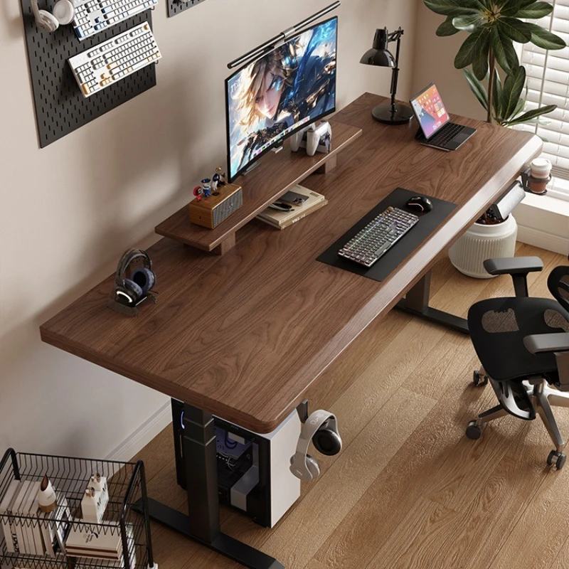 

North American Black Walnut Lifting Computer Desk Office Mobile