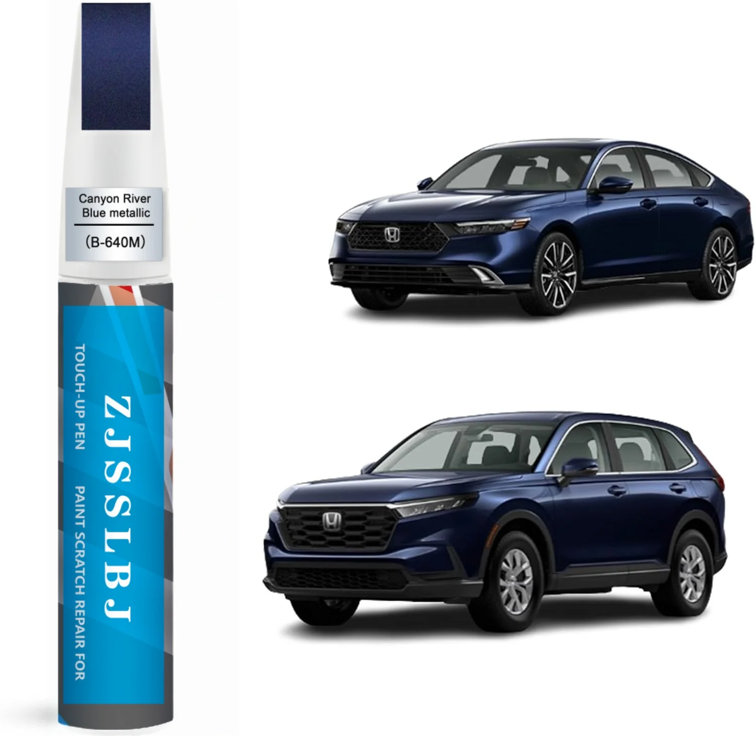Car Touch Up Paint(Canyon River Blue Metallic(B-640M)) for Honda, Car Paint Scratch Repair Kit, Quick & Easy Solution to Repair,